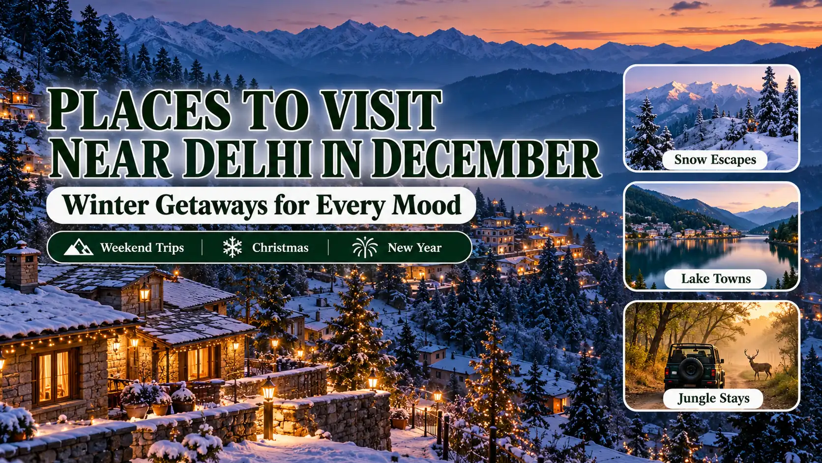 Places to Visit Near Delhi in December: Snow Odds, Drive Times and Stays