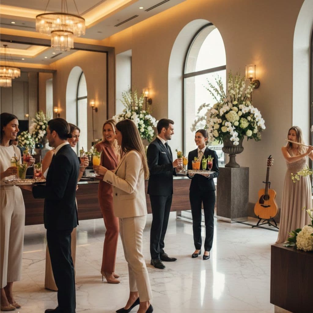 Welcome drinks & light entertainment
